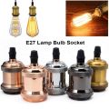 E27 Vintage Lamp Bulb Base For Pendant Light Holder Ceiling Chandelier 1M Cord Hanging Socket Lamp. 