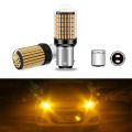 1157 LED Bulbs Amber Orange Double Point For Car And Bikes P21 BAY15D For DRL Indicators or Brake Light Hazard Blinker Lights. 
