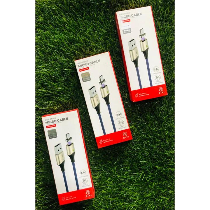 Divi Micro Magnetic Cable With 2.4Amp fast charging Safety Protection Fabric super high quality stuff