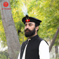 Black Chitrali Cap (Pakul) With Markhor,  Premium Quality Chitrali cap Peshawari Pakul | Handmade - 100% Pure Wool. 