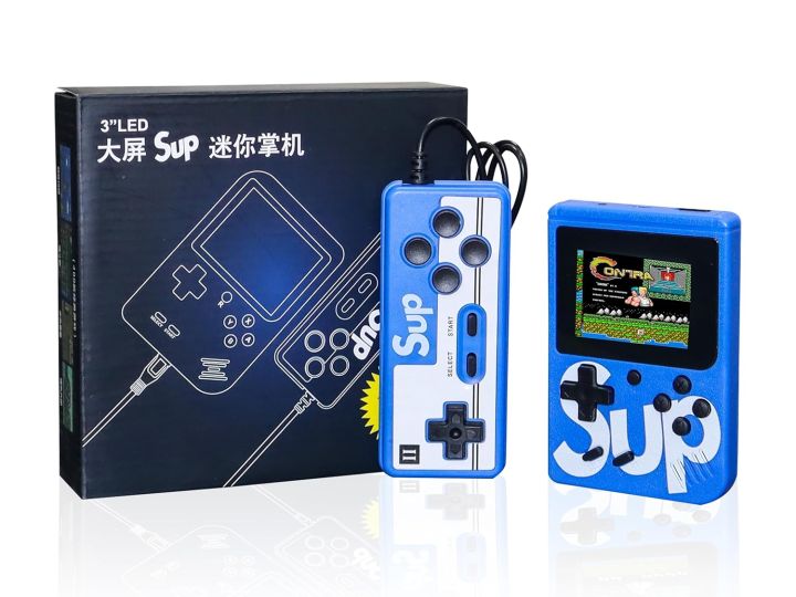 Sup Game  400 games in 1 dual player game Handheld Video Game Console with Remote, Retro Mini Game with 400 Classic Sup Game TV Compatible for Kids, Rechargeable 8 Bit Classic Color May Very