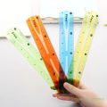 2Pcs Color Flexible Rulers Soft Bendable Plastic Rulers Duals Scale Bendable Flexible Rubber Rulers Clear Straight Ruler. 