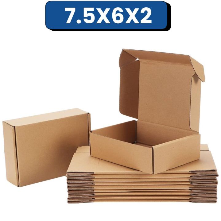 Mini Corrugated Cardboard E-commerce Shipping Boxes – 7.5x6x2 Small ...