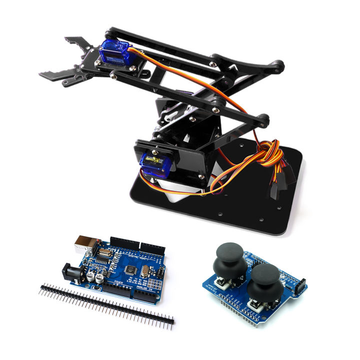 4 Dof Unassembly Mechanical Arm Robot Manipulator Claw For Arduino ...
