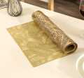 2/4/6 Table Mat & Table Runner Set Heat Resistant Placemats, Stain Resistant Washable PVC Table Mats for Dining Table Woven Placemat. 