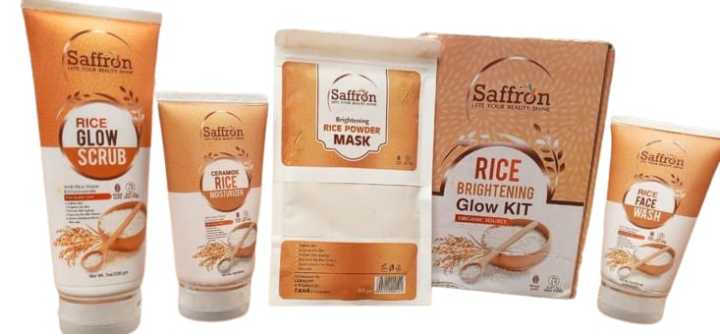 Saffron Rice Brightening Glow Kit Pack Of 4
