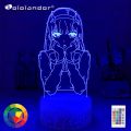 New Led Night Light Zero Two Figure Table 3d Lamp for Bed Room Decor Light Anime Waifu Gift Darling In The Franxx Zero Two Lamp. 
