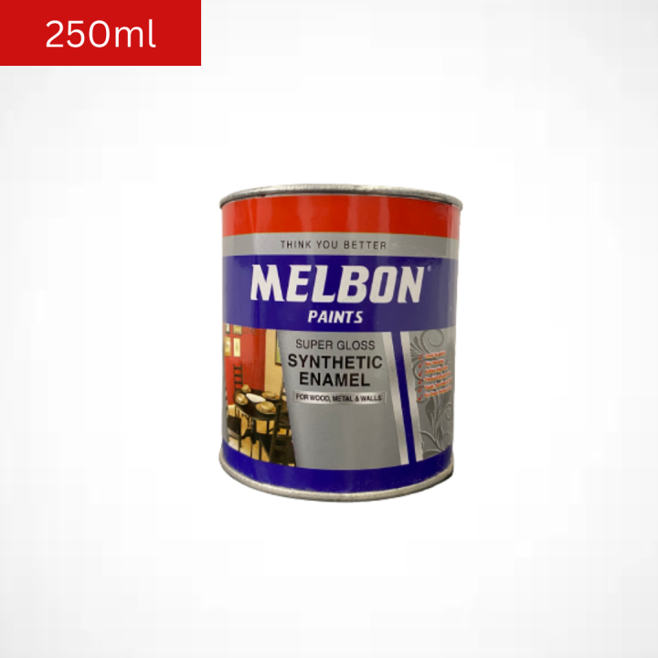 250 ml Melbon Super Gloss Synthetic Enamel | Oil Paint | 0.25L | High Gloss Paint for Wood, Metal, Walls, Arts & Crafts | Budget and Pocket Friendly Paint