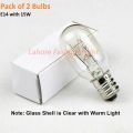 Pack of 2  E14 with 15W Best Quality Bulbs for Salt Lamps, Table Light, Fridge Imported and certified. 