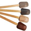 Silicone Spatula with Wood Handle – Eco-Friendly, Heat Resistant to 260°C / 500°F, Stain Resistant Kitchen Tool. 