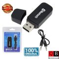USB Bluetooth Music Receiver with Dual AUX Pin Bluetooth Audio Receiver for Car Computer - By QB. 