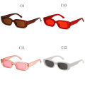 European American Classic Squares Women Sun Glasses Lady Retro Fashion Shading Eyewear Sunglasses for Delicate Women Outdoor Rectangular Small Frame Colorful Transparent Orange Sunglasses. 