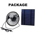 【Newcollectionchoose】---Portable 5V 4" Solar Fan Solar Powered Panel Cooling Ventilation USB Fan Outdoor. 