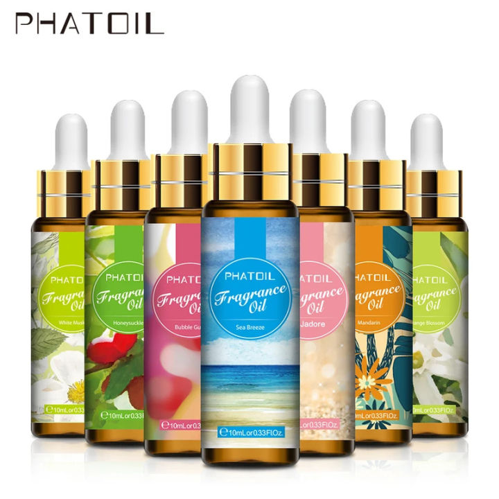 PHATOIL 10ml Fragrance Oil for Scented Candles Soap Making Diffuser Peach Jadore Angel Sea Breeze Coconut Bubble Gum Strawberry