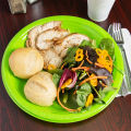Surprise Buffet Plate 10  inch Pastal Food Grade Plastic Pack of 2 Pieces  Round Shape Serving Dinner Plates. 