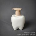 250ML Kids Oral Care Toothpaste Bottle PET Lotion Divided Tooth Shaped Plastic Bottle Infant Hand Sanitizer Bottle. 