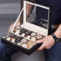 10 Slots Wrist Watch Box Watch Holder Storage Case Organizer High Quality PU Leather Watch Display Storage Box Smart Watch Display Box. 