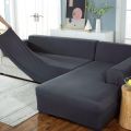 L Shape Sofa Covers Stretchable Jersey Elastic Fitted Couch Cover | Standard and Jumbo Size Beddy's Studio Sofa Cover. 