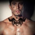 【Good-Love Store】Devil Neck Stickers and Proof Men and Women Body Art Fake Tattoos Temporary Simulation Cool Arm Stickers. 