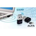 Alfa Wifi USB Adapter LAN Card 300 Mbps 3001 N With Driver CD for PC / Laptop-Black. 