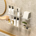 Bathroom Vanity Table Organizer Wall Shelf Home Storage Rack Skin Care Cosmetic Cotton Display Storage Holder Punch-Free Gener. 