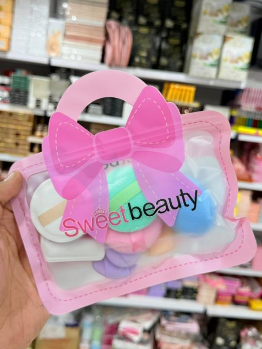 Pack of 9 Mix MakeUp Puff Sponge Beauty Blender Pack of 9 Cosmetic Make up Mix Puff, Foundation Sponge, Blender Blending Facial, Makeup Sponge, Cosmetic Powder Puff , Makeup Foundation Powder Beauty Blending Sponge, Random Colors & Shapes-Cosmetic Sponges