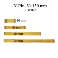 cltgxdd Gold plated FPC Connector cable Line 13 21 23 25 27 31 33 39 45 51 Pin FFC FPC Flexible Flat Ribbon Cable Pitch 0.3 mm. 