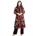 Eid Collection - Embroidered Gown with Sleeveless Inner and Trouser, Stitched 3-Piece Dress for Women by Rangoli. 