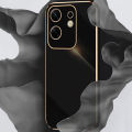 Biruiqu for Infinix Zero 30 4G Back Cover Luxury 6D Plating Frame Shiny Bling Phone Pounch Soft Silicone Square Phone Case. 