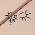 Grunge Rock Accessories Rivet Hoop Earrings Cool Hip Hop Earrings For Women Egirl Jewelry Punk Korean Earrings Fashion Left Bank. 