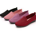 Oversized Spring/Summer Flyknit Mesh with Shallow Mouth Breathable Work Mom Dance Shoes 35-42. 