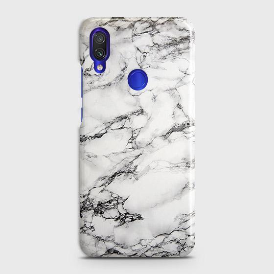 Xiaomi_ Redmi Note 7 Pro Cover - Matte Finish - Trendy Mysterious White Marble Printed Hard Case with Life Time Colors Guarantee
