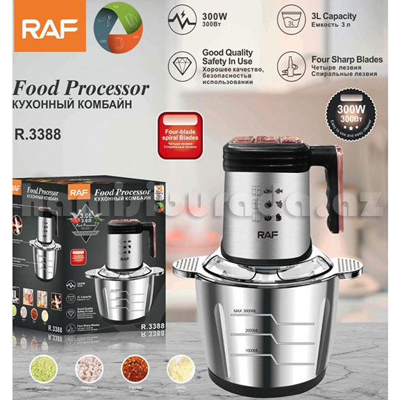 RAF 3L Food Processor 300W R.3388