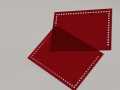 2 Pcs Transparent 3mm Red See Through Acrylic Bag 3 Side Holes 6 x 8 Inches Weaving Board Crochet Base for DIY Knitting. 