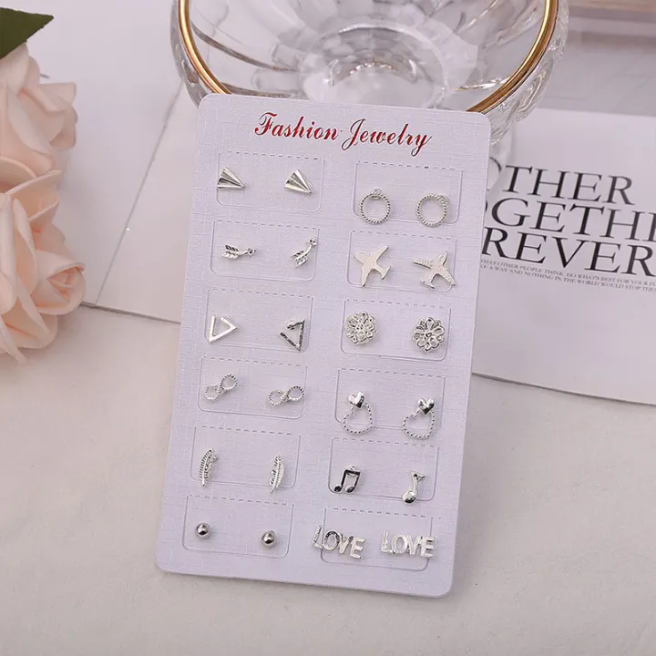 12%20Pairs%20Of%20Silver%20Earrings%20Set%20Simple%20And%20Versatile%20Earrings%20Combination%20Fashion%20Popular%20Small%20Earrings%20-%20Image%206