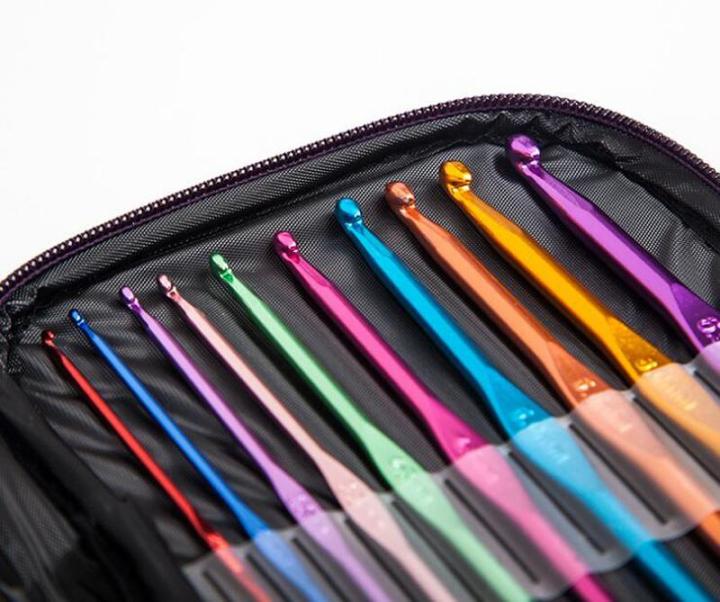 22pcs%20Multicolour%20Aluminum%20Crochet%20Hook%20Knitting%20Needle%20Set%20Weave%20Craft%20Yarn%20-%20Image%205