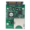 SD SDHC Secure Digital MMC Memory Card to 7+15P SATA Serial ATA Converter Adapter Easy Installation No Driver Required. 