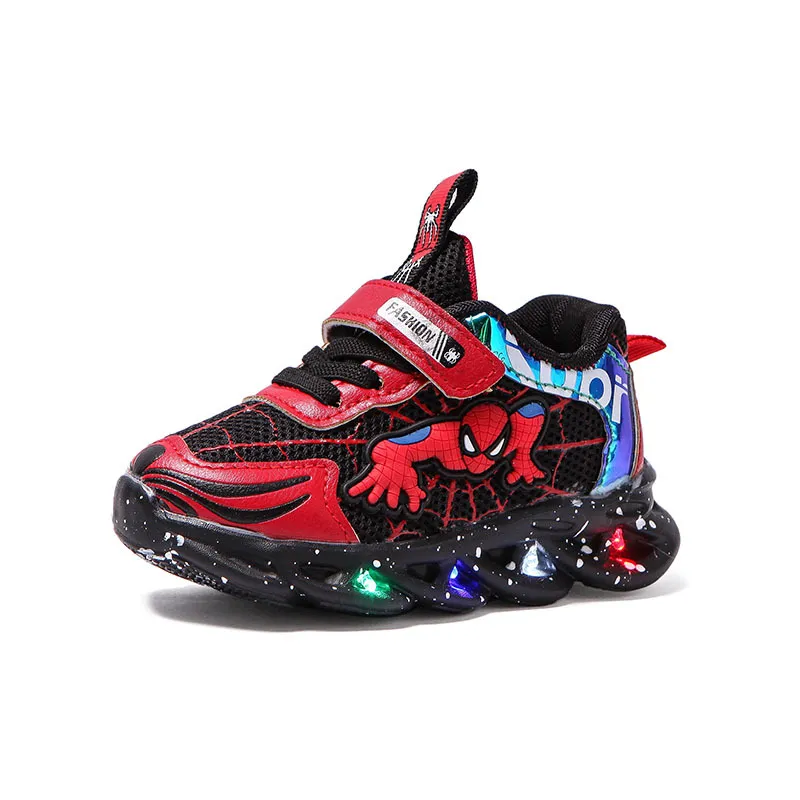 HUIYUAN Boys light up spiderman shoes