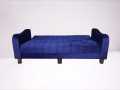 Sofa Combed Aram Design  3 Seater Stylish Emboss Tufting Royal Blue Valvet & Colour Can be Customised {{ Special offer } Available. 