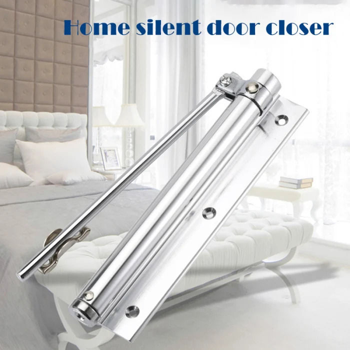 Automatic Door Closer,Safety Spring Loaded Door Closer,Hydraulic Gate Closer,Stainless Steel Light Duty Simple Door Closer,Adjustable Door Closer for Residential/Commercial Use