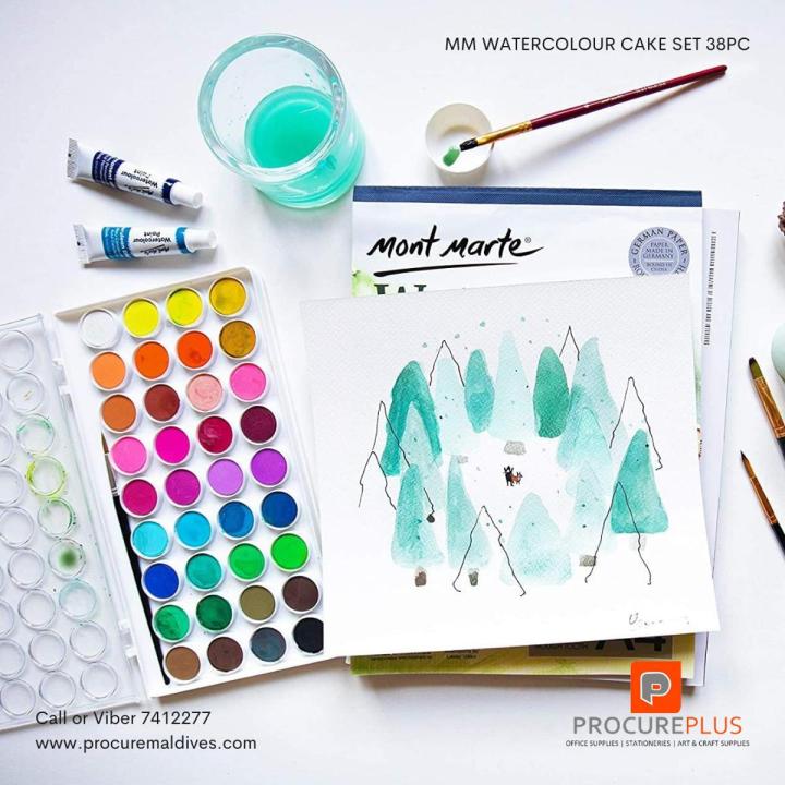 Mont Marte Water Color Cake Set Of 38Pc