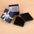 1Pc Package Engagement Ring Box Compact Display Case Velvet Interior Earrings Box Bow Design Square Box Necklace Holder for. 