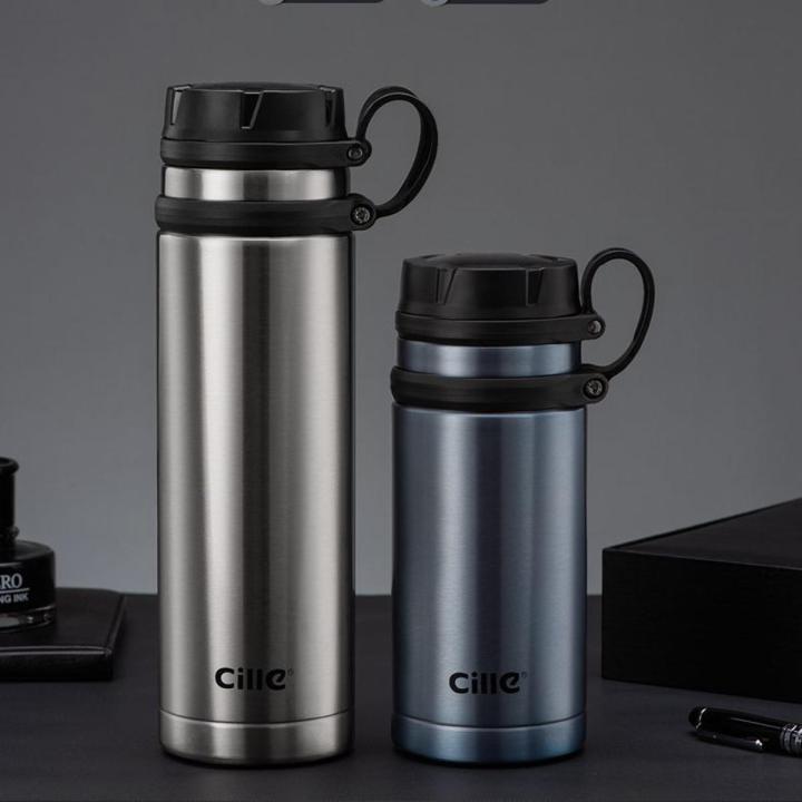 Cille Imported Stainless Steel Water Bottle 770ML/520ML Sports Vacuum Flask  Hot and Cold Thermos for School, Travel- Multicolor Thermal Flask