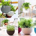 Pack of 5  Multicolor Plastic Flower Hanging Planter/Beautiful Round Gamla Pot/Flower Hanging Pot for Garden Balcony (Multicolor. 