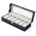 06 Slots Wrist Watch Box Watch Holder Storage Case Organizer High Quality PU Leather Watch Display Storage Box Smart Watch Display Box. 