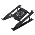 N6 Adjustable Foldable Laptop Cooling Fan Stand with High Wind Power & Low Noise, Ergonomic Heat Dissipation Rack for Notebook, Tablet & Gaming Use – Portable Lightweight Cooling Pad for Home, Office & Travel. 