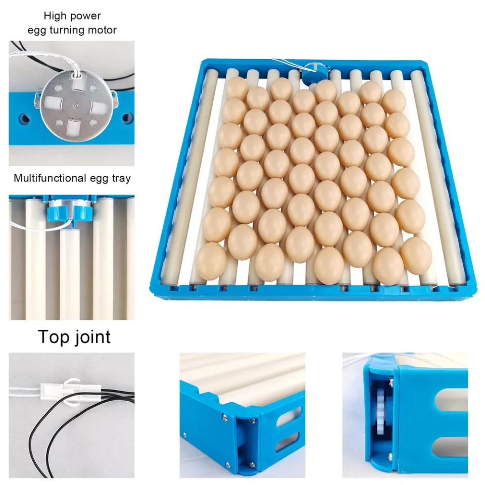 thumbnail image 2 of Egg Turning Tray Egg Incubator Multifunction Automatic Egg Turner Tray For 16 Eggs 72 Quail Eggs 2 of 11