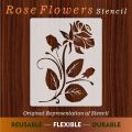 Rose Flower Stencil Airbrush Painting Art for DIY Home Decor and Scrapbooking Crafts Easy to Use Stencils for Custom Designs. 