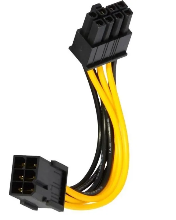 Six%20(6)%20Pin%20Female%20To%20Eight%20(8)%20Pin%20Male%20Power%20Connector%20for%20PCI%20EXPRESS%20Power%20Converted%20-%20Image%202