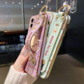 JIUMOO For VIVO V17 Case With Wristband Cartoon Cute Winnie The Pooh New Design Shockproof Phone Case Pattern Plating Silicone Casing Full Cover Camera Thin SoftCase Protection Cases. 